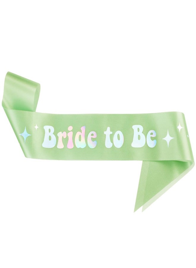 FineCheer Bride to Be Iridescent Sash Disco Themed Bachelorette Party Accessories Margs and Matrimony Margarita Martini Bridal Decorations Bachelorette Sash for Bridal Shower Party Packs Decorations - Image 1